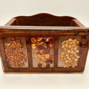 Vintage 70’s lucite and wood napkin/letter holder